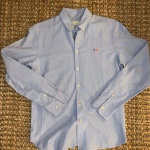 Maison Kitsune blue Oxford